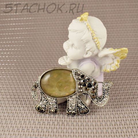 Брошь "Чудный слоник" (KC США)