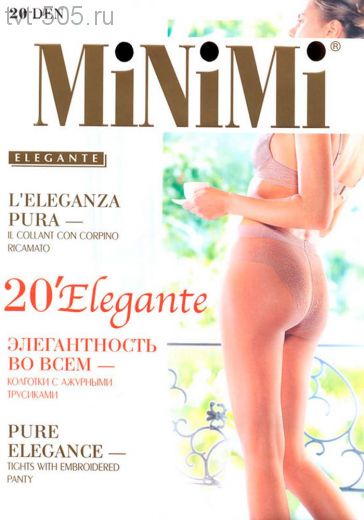 Колготки Minimi 20den elegante с ажурными трусиками