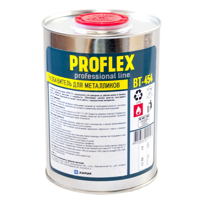 Химик PROFLEX Разбавитель для металликов в металлической банке, объем 1л.