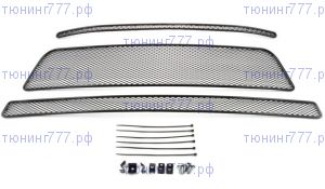 Решётки-сетки в бампер, Arbori, черные 3шт., а/м 2016-03/2018