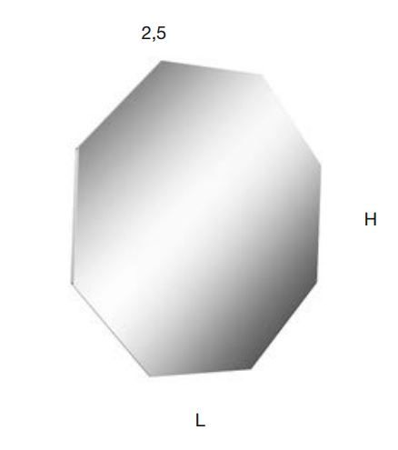 Зеркало без подсветки Antonio Lupi Modulo Modulo8 схема 2