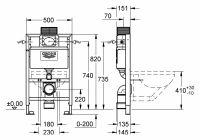 Инсталляция Grohe Rapid SL 38526000 для унитаза схема 18