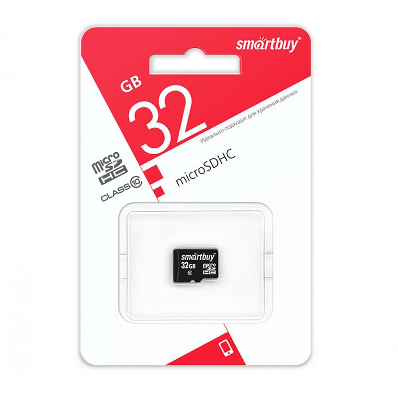 Карта памяти 32GB microSDHC Class10 (SMARTBUY)