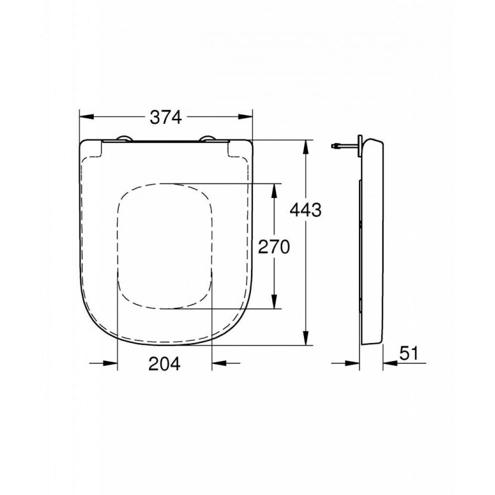 Крышка-сиденье Grohe Euro Ceramic 39330001 с микролифтом схема 2