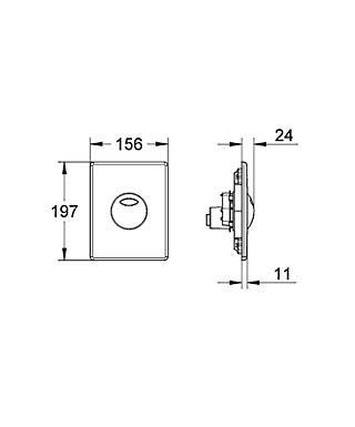 Кнопка для инсталляции Grohe Skate 38862SH0 схема 2