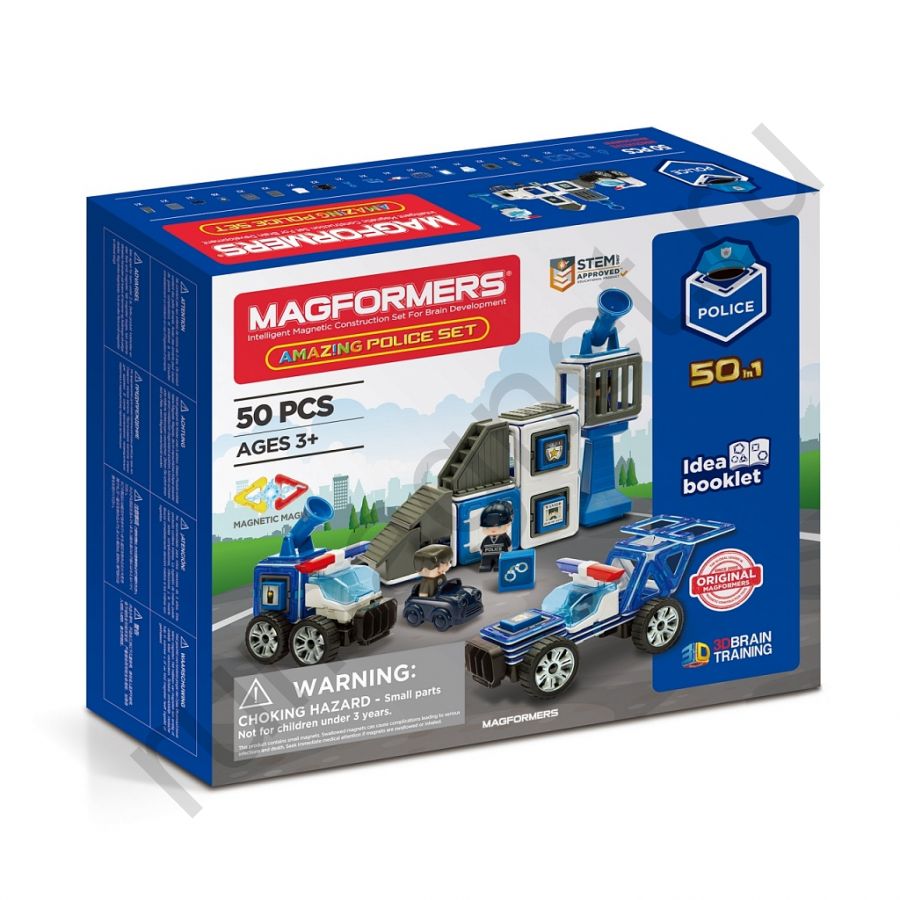 Магнитный конструктор MAGFORMERS 717002 Amazing Police Set