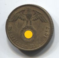 5 пфеннигов 1937 G Германия, редкий тип