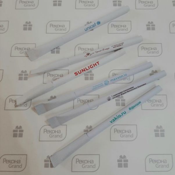 Картонные ручки My Pen белые