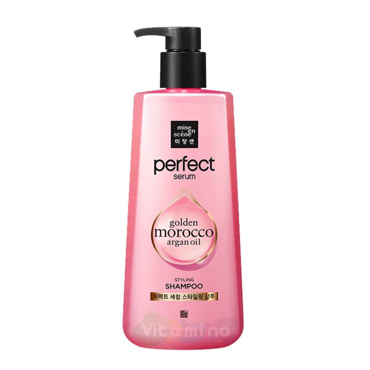 Mise En Scene Шампунь для повреждённых волос Perfect Serum Golden Morocco Argan Oil Styling Shampoo