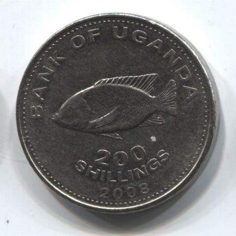 200 шиллингов 2008 Уганда