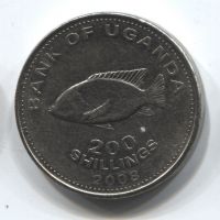 200 шиллингов 2008 Уганда
