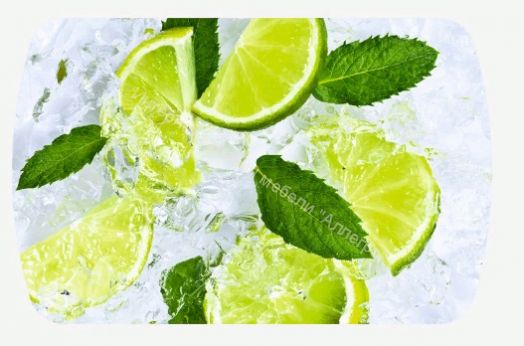 Стол обеденный "Бостон" Лайм/хром триумф