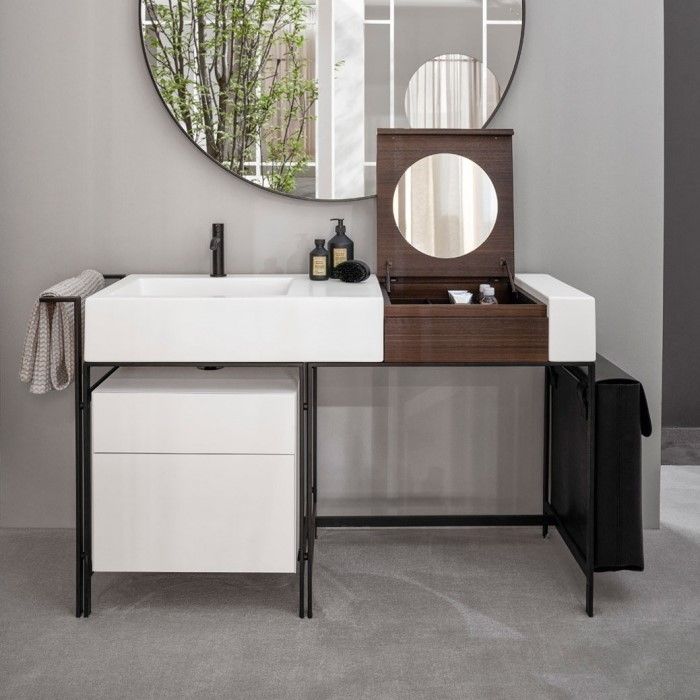 Раковина Cielo Narciso Vanity NALA накладная на мебель 56х50 схема 2