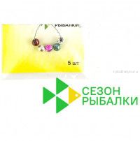 Вольфрамовые головки Fish Season граненые 2,5 мм / 0,08 гр / цвет: Mix-2 (5шт в уп)