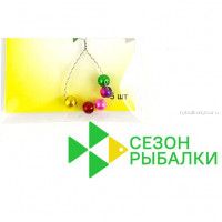Вольфрамовые головки Fish Season круглые 3,8 мм / 0,47 гр / цвет: Mix-1 (5шт в уп)