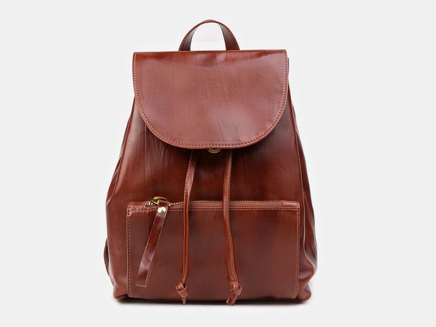 Рюкзак из натуральной кожи Alexander-TS "R0034 Cognac"