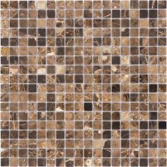 Мозаика LeeDo - Caramelle: Pietrine - Emperador Dark полированная 15x15x4 мм