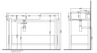 Стальная консоль для раковины Cielo Plinio PNST115 120х48 схема 4