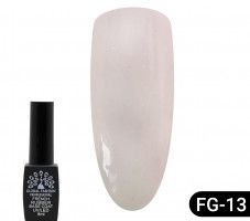 Каучуковая база для гель лака френч с шиммером, Rubber Base Coat French, 8 мл., Global Fashion 013