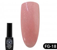 Каучуковая база для гель лака френч с шиммером, Rubber Base Coat French, 8 мл., Global Fashion 018