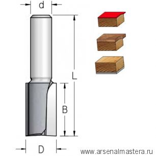 Фреза обгонная нижний подшипник 9,5 х 25 х 65 мм Z 2 хвостовик 6 мм WPW F240953