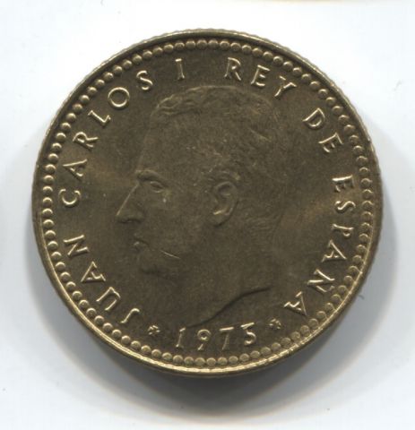 1 песета 1975  Испания UNC