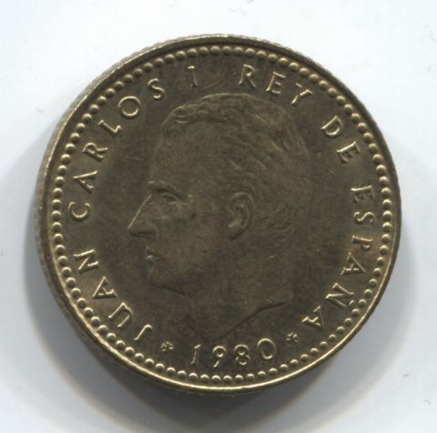 1 песета 1980  Испания UNC Чемпиона мира по футболу 1982