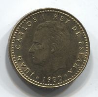 1 песета 1980  Испания UNC Чемпиона мира по футболу 1982