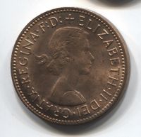1/2 пенни 1967 AUNC Великобритания