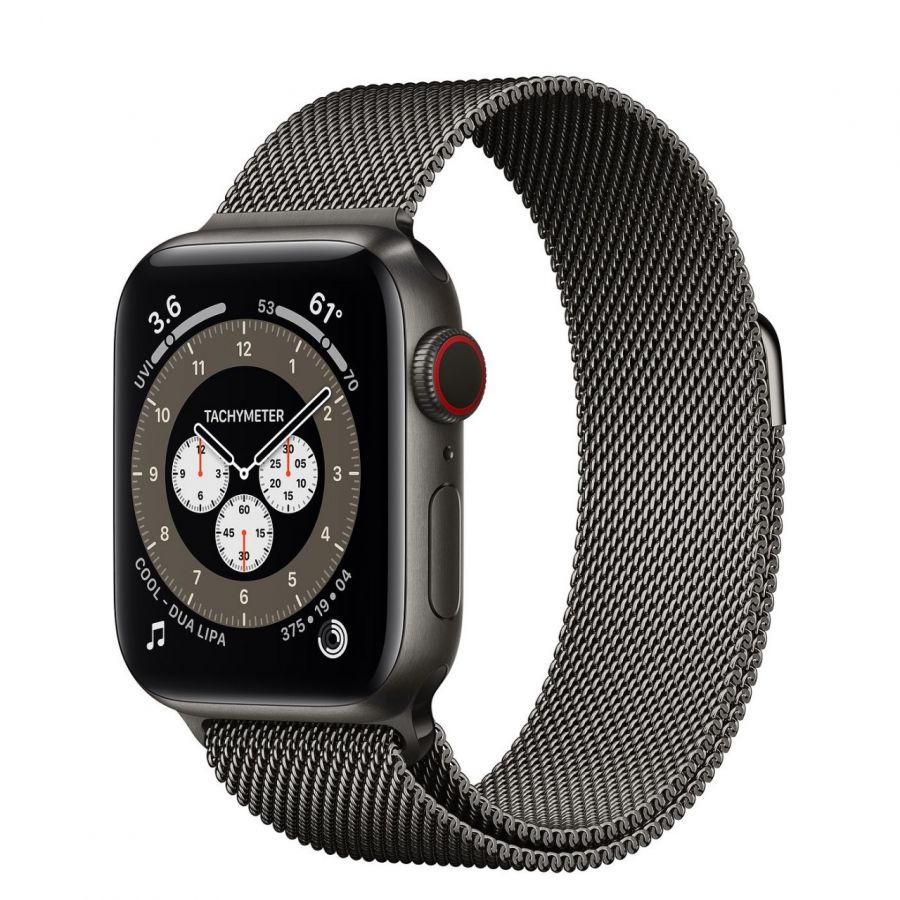 Часы Apple Watch Edition Series 6 GPS + Cellular 44mm Space Black Titanium Case with Graphite Milanese Loop