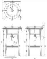 Консоль для раковины Cielo Catino Tondo CASTT Стальная 50х50 схема 1