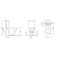 Безободковый унитаз моноблок Am.Pm Spirit V2.0 (Спирит V2.0) C708600SC схема 2