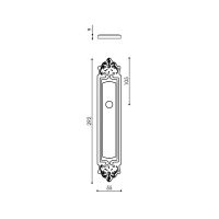 Схема ручки на планке Venezia Opera PL96 WC-2