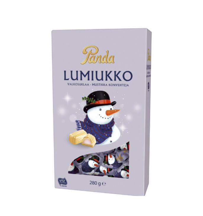 Конфеты PANDA СНЕГОВИКИ из белого шоколада 280 гр