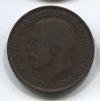 1 пенни 1916 Великобритания