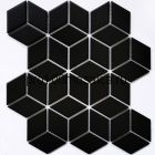 Плитка декоративная керамическая Landa Black matt/Ланды чёрный матовый 6*48*48 267.4*309