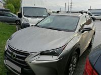 Багажник на крышу Lexus NX, Turtle Air 2, аэродинамические дуги на интегрированные рейлинги (серебристый цвет)