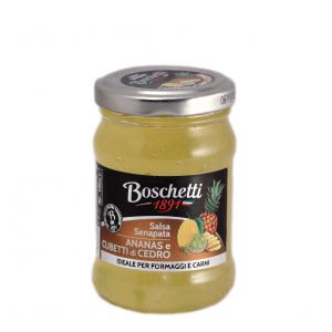 Сладкий горчичный соус мостарда из ананаса и кедра Boschetti Salsa Senapata Cubetti di Cedro 120 г - Италия