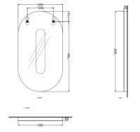 Овальное зеркало Cielo I Catini CASPO 50х90 схема 1