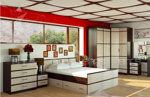 Кровать "Сакура" с ящиками 1400*2000