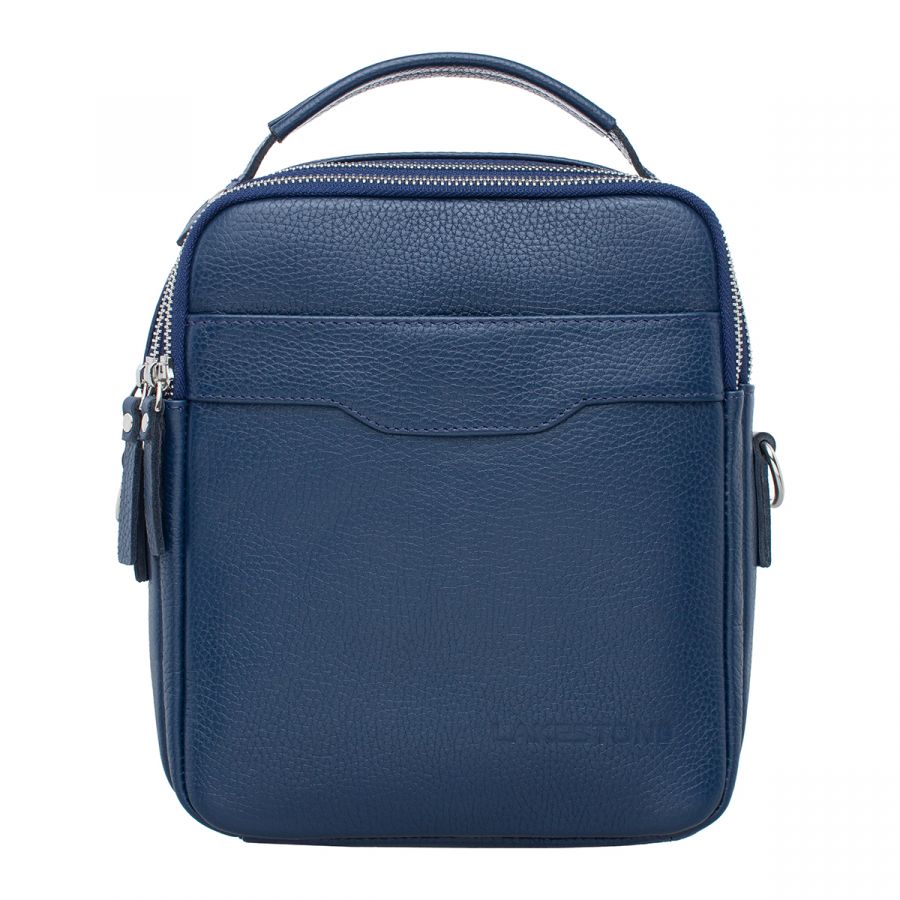 Мужская кожаная сумка через плечо Lakestone Ascot Dark Blue