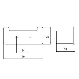 Крючок двойной Emco Loft 0575 001 02 схема 2