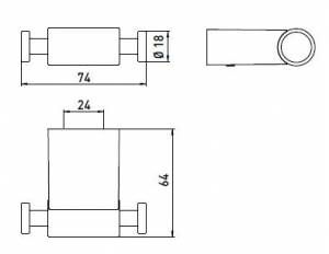 Крючок двойной Emco System 2 3575 001 00 схема 2