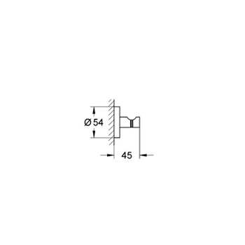 Крючок Grohe Essentials 40364001 схема 2