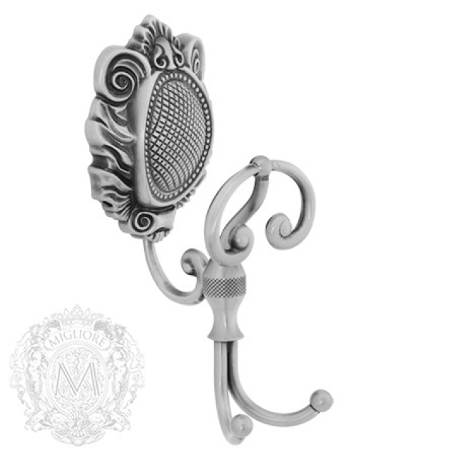 Изображение Крючок двойной Migliore Cleopatra ML.CLE-60.704.CR с завитком хром