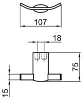 Двойной Крючок для полотенец Webert Aria AI500401015 схема 4
