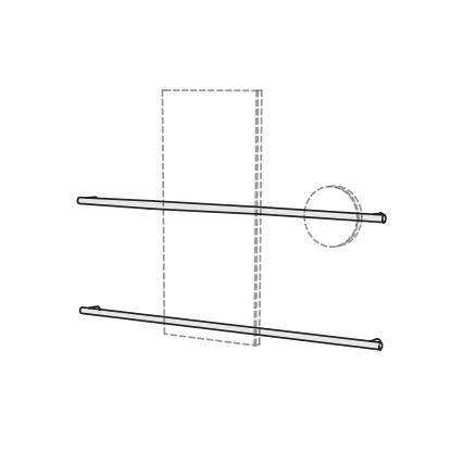 Изображение Стальная консоль для зеркала Cielo Siwa SWSTR 154х50