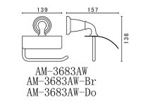 Держатель туалетной бумаги Art&Max Bianchi (Бьянки) AM-3683AW-Do схема 2
