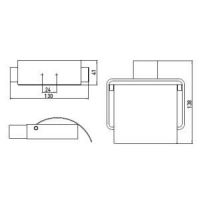 Бумагодержатель с крышкой Emco Loft 0500 001 00 схема 2