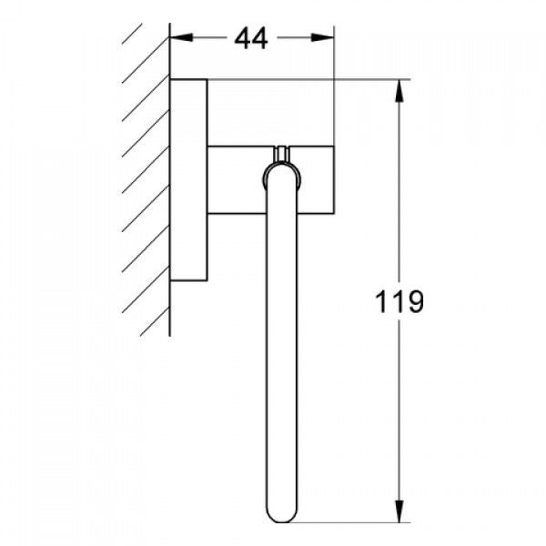 Бумагодержатель Grohe Essentials 40689001 схема 2